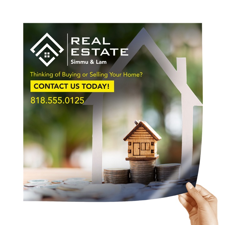 Sample of printed a window graphic